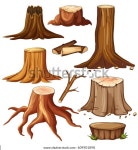 흰색 배경 그림에 다른 그루터기 스톡 벡터(로열티 프리) 609901898 | Shutterstock