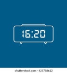 Alarm Clock Flat Icon On Blue 스톡 벡터(로열티 프리) 487885399 | Shutterstock
