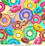 도너츠 스위트 파티 배스마스 패턴 벡터 스톡 벡터(로열티 프리) 1314639335 | Shutterstock