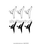 Dynamic Taekwondo Kick Icon Solid Outline 스톡 벡터(로열티 프리) 2606725395 | Shutterstock