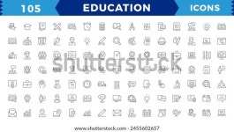 교육 라인 픽셀 완벽한 아이콘 세트.학교 스톡 벡터(로열티 프리) 2455602657 | Shutterstock