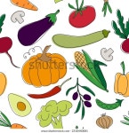 하얀 배경에 야채를 끝없이 그리다. 원활한 스톡 벡터(로열티 프리) 2310440081 | Shutterstock