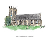 영국 석조 교회, 마을, 시골 잉크 스톡 벡터(로열티 프리) 2261661429 | Shutterstock
