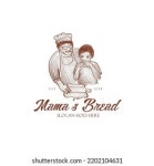 제빵사의 어머니와 그녀의 아이의 로고를 조각하다. 스톡 벡터(로열티 프리) 2202104631 | Shutterstock