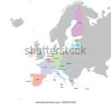 유럽 대륙 20개 회원국과 함께 해저 스톡 벡터(로열티 프리) 2500164143 | Shutterstock