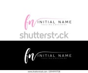F N Initial Handwriting Logo Vector 스톡 벡터(로열티 프리) 1094999708 | Shutterstock