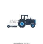 Farming Tractor Icon Flat Style Vector 스톡 벡터(로열티 프리) 1537134770 | Shutterstock