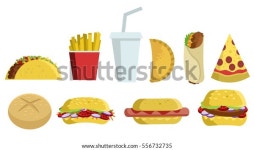 패스트 푸드 스톡 벡터(로열티 프리) 556732735 | Shutterstock