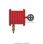 Fire Reel Hose On White Background 스톡 벡터(로열티 프리) 1402287338 | Shutterstock