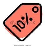 Flat Discount Rate About Ten Percent 스톡 벡터(로열티 프리) 1466893355 | Shutterstock