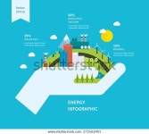 평평한 녹색 에너지, 생태, 에코, 깨끗한 스톡 벡터(로열티 프리) 272562401 | Shutterstock