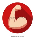 빨간색 배경에 알통이 있는 일반 아이콘 스톡 벡터(로열티 프리) 364738310 | Shutterstock