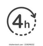 72시간 아이콘흰색 배경의 검정으로 플랫 벡터 스톡 벡터(로열티 프리) 1543343015 | Shutterstock