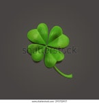어두운 배경의 네 잎 현실적인 행운의 스톡 벡터(로열티 프리) 295702457 | Shutterstock