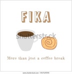 Fun Description Swedish Concept Fika Coffee 스톡 벡터(로열티 프리) 1467634040 | Shutterstock