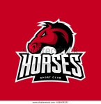 붉은 배경에서 분리된 말 스포츠 클럽 스톡 벡터(로열티 프리) 608408291 | Shutterstock