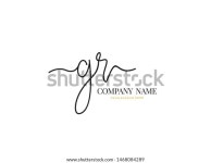 G R Gr Initial Handwriting Logo 스톡 벡터(로열티 프리) 1468084289 | Shutterstock