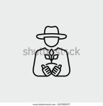 식물 벡터 선 아이콘이 있는 정원사 스톡 벡터(로열티 프리) 2439000397 | Shutterstock