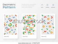 단순한 모양과 그림이 있는 형상 패턴웹 스톡 벡터(로열티 프리) 1710071659 | Shutterstock