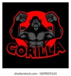 Gorilla Logo Design 스톡 벡터(로열티 프리) 1319850836 | Shutterstock