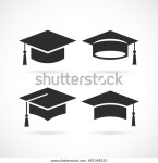 흰색 배경에 격리된 졸업식 대광장 아이콘 스톡 벡터(로열티 프리) 691348255 | Shutterstock