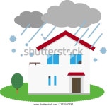 우박으로 손상된 집 벡터 그림입니다. 스톡 벡터(로열티 프리) 2175060791 | Shutterstock