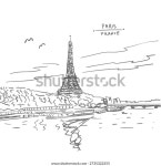 파리의 에펠 탑 손으로 그린 벡터 스톡 벡터(로열티 프리) 2735322255 | Shutterstock