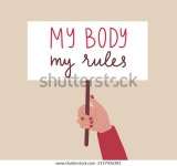내 몸에 플래카드를 들고 몸에 좋은 스톡 벡터(로열티 프리) 2157436381 | Shutterstock