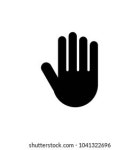 Hand Stop Sign Icon Black Flat 스톡 벡터(로열티 프리) 1566593968 | Shutterstock