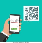 전화 검사 qr 코드를 제공합니다.플랫 스타일 스톡 벡터(로열티 프리) 1543135049 | Shutterstock