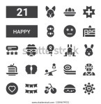 Happy Icon Set Collection 21 Filled 스톡 벡터(로열티 프리) 1304674921 | Shutterstock