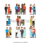 인간의 삶에서 행복한 순간들이 흰색으로 수집된다. 스톡 벡터(로열티 프리) 583689697 | Shutterstock