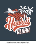 알로하 하와이 티셔츠를 디자인했습니다.벡터 그림 스톡 벡터(로열티 프리) 692201059 | Shutterstock