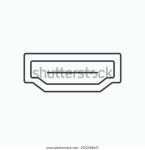 HDMI 아이콘이 검은색 가는 선 스타일로 스톡 벡터(로열티 프리) 2552458447 | Shutterstock