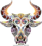 황소머리 스톡 벡터(로열티 프리) 286167266 | Shutterstock