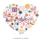 건강한 라이프스타일 배경 스톡 벡터(로열티 프리) 145323382 | Shutterstock