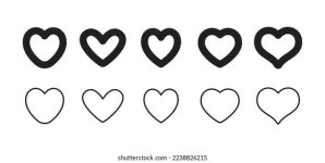 하트 귀걸이 템플릿, 벡터 모양 자르기 스톡 벡터(로열티 프리) 2316617673 | Shutterstock