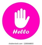 Hello Hand Vector Icon Isolated On 스톡 벡터(로열티 프리) 1208368855 | Shutterstock