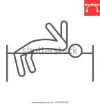 라인점프(linejump) | 높은 점프 스포츠 라인 아이콘, 스포츠 스톡 벡터(로열티 프리) 2143671955 | Shutterstock