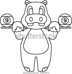 하마 당구 큐 스포츠 동물 벡터 스톡 벡터(로열티 프리) 2708733779 | Shutterstock