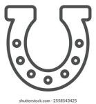Horseshoe Thin Line Icon West Desert 스톡 벡터(로열티 프리) 2558543421 | Shutterstock