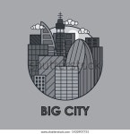 Icon Big City Black White 스톡 벡터(로열티 프리) 1430907755 | Shutterstock