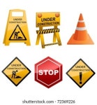 도로변은 도로변로 우회도로 도로공사 경고표지판 거리 스톡 벡터(로열티 프리) 1230172585 | Shutterstock