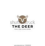 사슴 머리처럼 아름다운 황금뿔을 가진 V자 스톡 벡터(로열티 프리) 1768309058 | Shutterstock