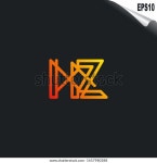 초기 HZ 로고 고정 디자인 템플릿단순한 스톡 벡터(로열티 프리) 1657980388 | Shutterstock
