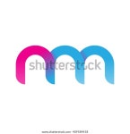 초기 문자 nm 연결된 라운드 소문자 스톡 벡터(로열티 프리) 409584418 | Shutterstock