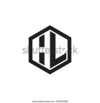 Initial Letters Hl Negative Space Hexagon 스톡 벡터(로열티 프리) 460403188 | Shutterstock