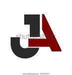 JA, AJ 이니셜 문자 회사 로고 스톡 벡터(로열티 프리) 1241556787 | Shutterstock