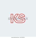 개요 스타일의 K & S 고정 스톡 벡터(로열티 프리) 1647529651 | Shutterstock