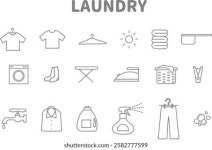 Easy Use Laundry Icon Set 스톡 벡터(로열티 프리) 2612082385 | Shutterstock
